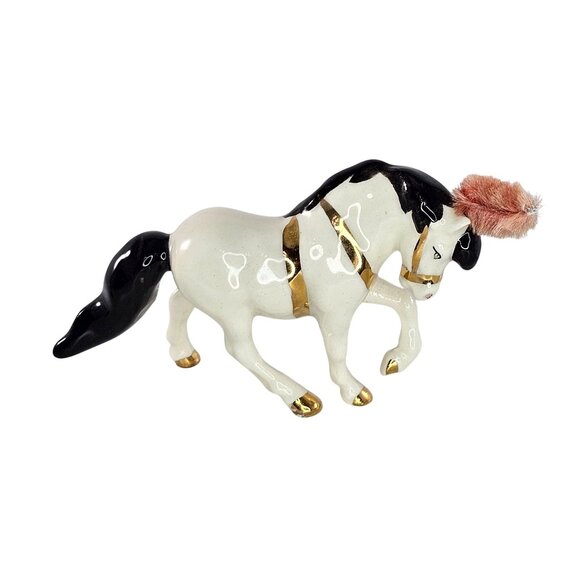 Hagen Renaker Circus Horse Pony Head Down Miniature Figurine Monrovia White - Picture 1 of 10